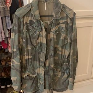 Free People camo jacket